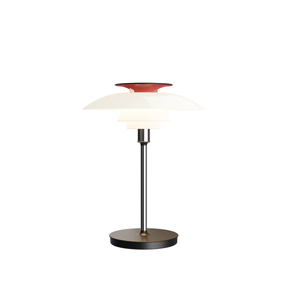 PH 80 Portable Table Lamp -  Opal white/high lustre chrome plated