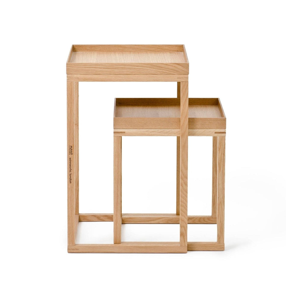 Wireworks - Nest Pair of Tables - Oak/Oak - Skandium London