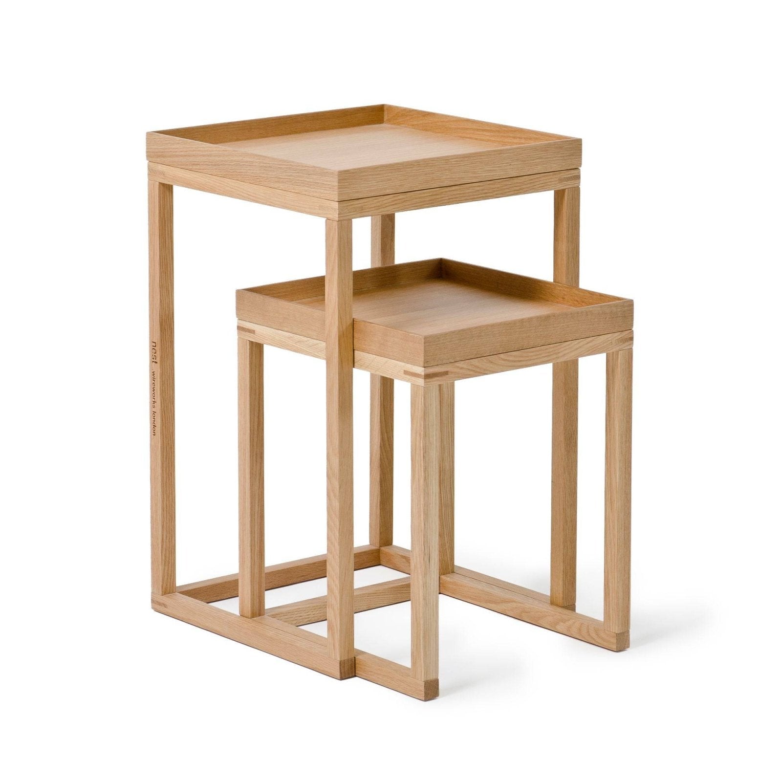 Wireworks - Nest Pair of Tables - Oak/Oak - Skandium London