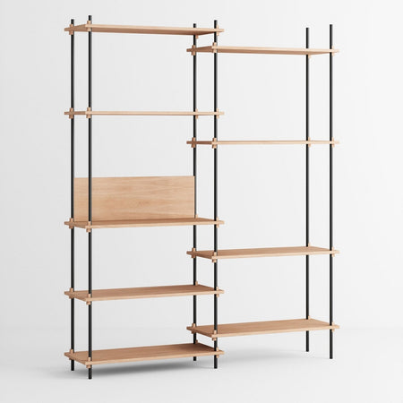 MOEBE - Shelving System – S.200.2.A - Oak/Black - Skandium London