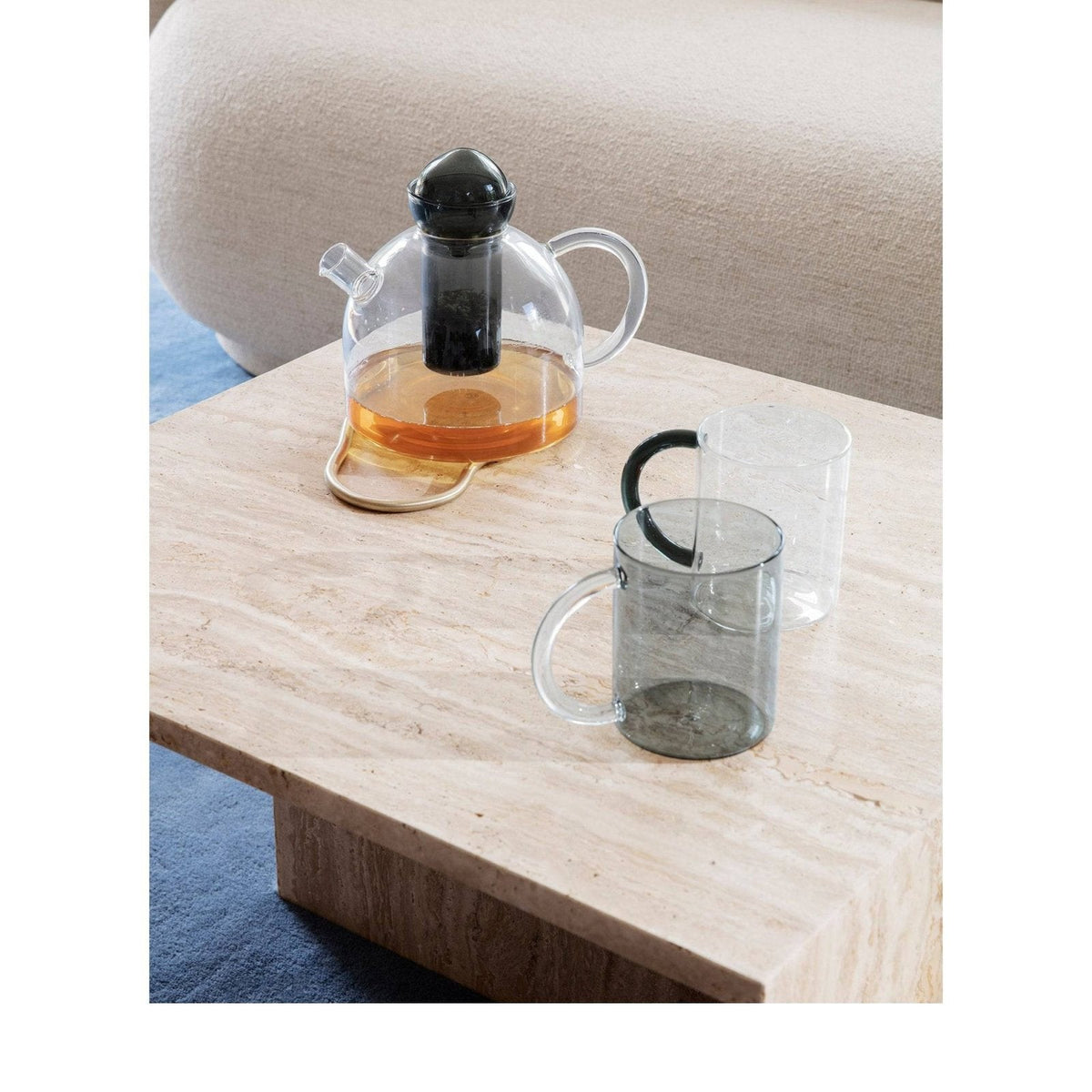 Ferm Living - Distinct Coffee Table - travertine - Skandium London