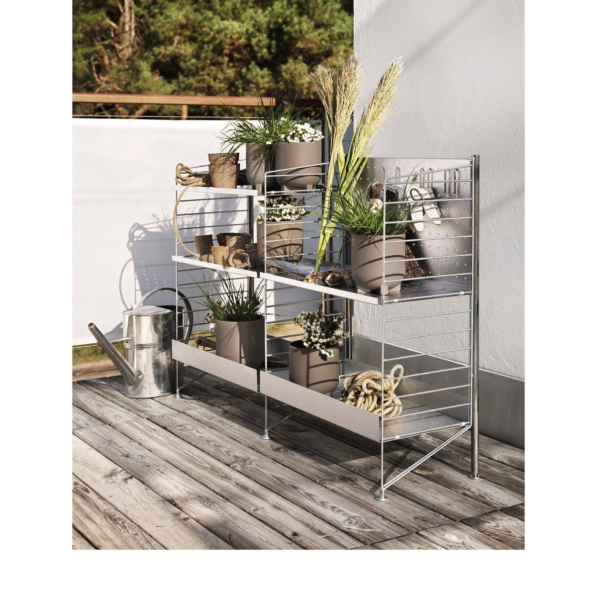 String - Free Standing Shelf - Galvanised - Skandium London