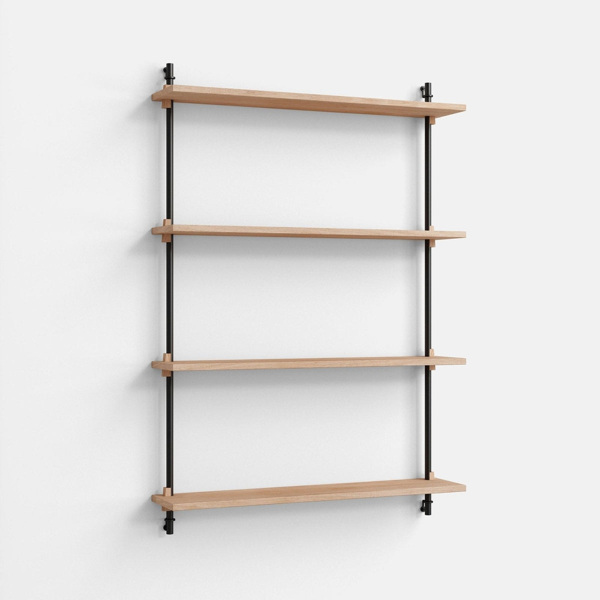 MOEBE - Wall Shelving - WS.115.1 - Oak/Black - Skandium London